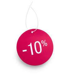 Tag 10 % off
