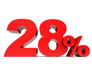 Red twenty eight percent off. Discount 28%.