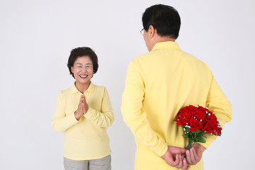 즐거운 노부부의 일상생활