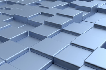 Modern futuristic cubes construction