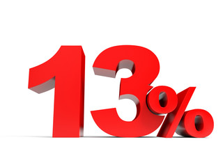 Red thirteen percent off. Discount 13%.