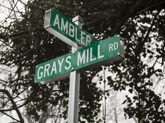 Grays Mill Road street sign in Warrenton Virginia