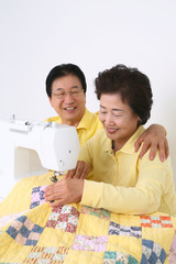 즐거운 노부부의 일상생활