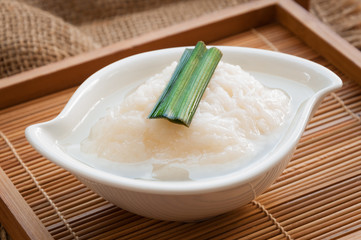 Kaomark, sweet fermented rice, a sweetmeat consisting of ferment