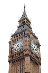 Fototapeta na wymiar London - Big Ben isolated on white