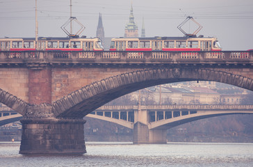 Naklejka premium Prague tram