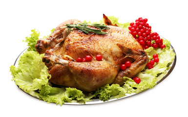 Baked chicken for festive dinner