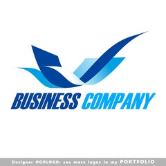 abstract business logo vector