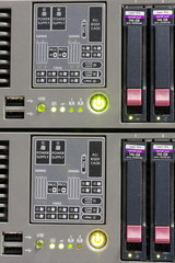 Control panel on a computer server