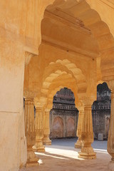 Arched doorway in the Amber Fort near Jaipur, India