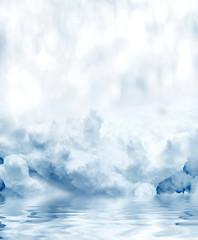 background of snow