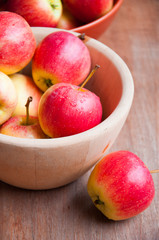 red apples isolated on white
