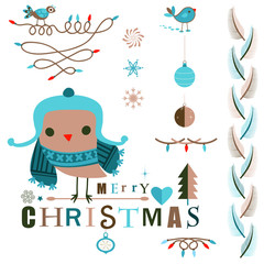 christmas design elements set