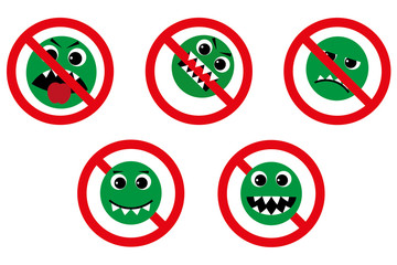 emotions funny monsters on warning signs