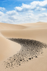 Sand dunes in Viana desert - Deserto de Viana in Boavista - Cape