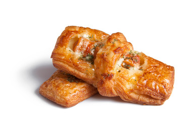 Danish pastries with pork sausage