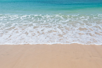 Fototapeta na wymiar Clear water in Chaves beach Praia de Chaves in Boavista Cape Ve