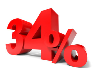 Red thirty four percent off. Discount 34%.
