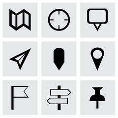 Vector black check marks icon set