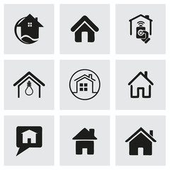 Vector home icons set