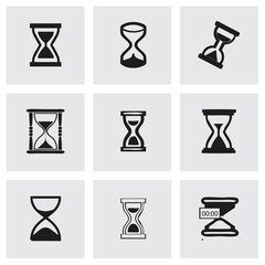 Vector hourglass icons set