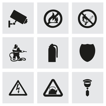 Vector home security icons set