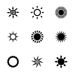 Vector sun icon set