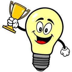 Light Bulb with Trophy