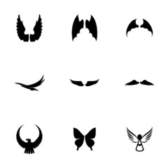 Vector wing icon set