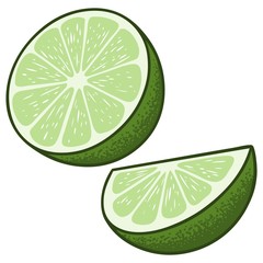 Fototapeta na wymiar Lime Slices