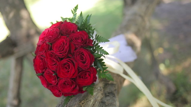 Wedding bouquet of fresh flowers.