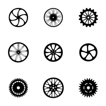 Vector wheel icon set