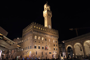 Fototapeta na wymiar Piazza della Signoria by Night, Florence