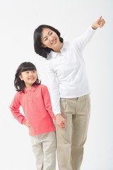 아시안 엄마와 아이