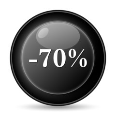 70 percent discount icon