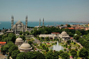 Blue Mosque Istanbul-Sultanahmet  from Hagia Sophia minaret