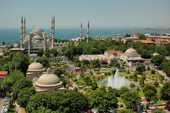 Blue Mosque Istanbul-Sultanahmet  from Hagia Sophia minaret