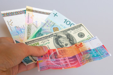 International money in hand