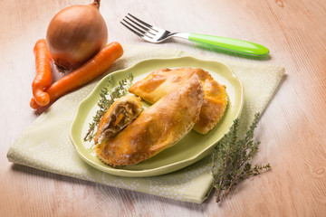 panzerotti with vegetables