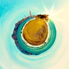 Abstract circular view of San Francisco CA