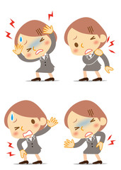 痛い　ビジネスウーマン