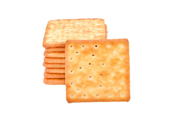 cracker biscuit isolated on white background