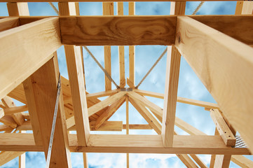 New home construction framing.