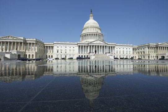 Capitol Building Washington DC USA with Reflection