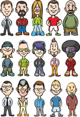 Big collection of cartoon avatar people