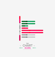Line graph, chart icon