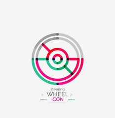 Car steering wheel icon