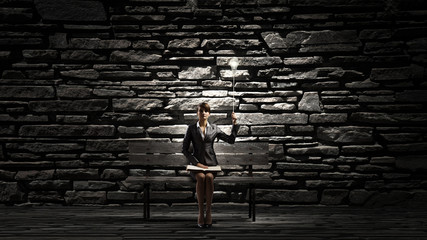 Businesswoman with book