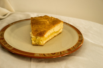 A piece of lemon cake
