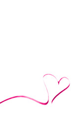 pinkfarbene Herzsilhouette - Banner
